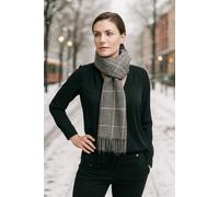 Wollschal "Scotswoman", Damen, schwarz, Polyacryl, COLLEZIONE ALESSANDRO, gestreift, Basic, Modetücher, schwarz-weiß mit rosa, Made in Italy (66964731-0) schwarz