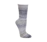 Wollsocken Skandinavien-Style wie handgestrickt, mit Umschlag für Damen&Herren CH-2198 (39-42, Grau)