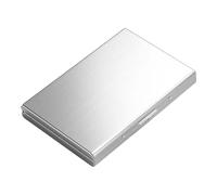 WOLMIK Kartenetui Kreditkarten, RFID Blocking Kreditkartenhülle Kreditkarten aus Metall, Visitenkarten Etuis 6 Fächer, RFID & NFC Schutz Kreditkartenetui für Damen, Herren (Silber)