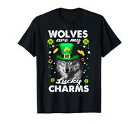 Wolves Are My Lucky Charms St Patricks Day Irish Wolf T-Shirt