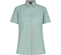 CMP - Women's Shirt Stretch Cotton - Bluse, Gr. XXL 46, grau/türkis (Jade)