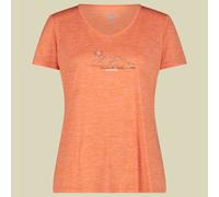CMP Damen Melange Print T-Shirt (Größe XS, orange)