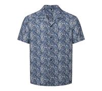 WOMBAT® Sommerhemd für Herren - Weiß / dunkelblau / leaf | M
