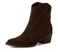 Tamaris Damen Stiefelette Mocca – Nubukleder, ungefüttert, 30 mm Absatz – Gr. 40
