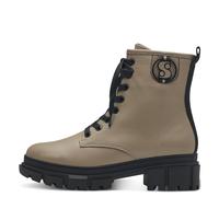 s.Oliver Damen Stiefeletten ohne Absatz zum Schnüren Vegan, Braun (Taupe), 38 EU