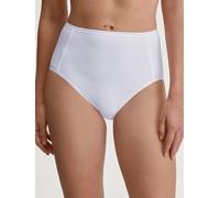 High-Waist-Slip CALIDA "Sleek Skin", Damen, Gr. M (44/46), weiß, Microfaser, Obermaterial: 73% Polyamid, 27% Elasthan, körpernah, Unterhosen, elastischer Bund, hoher Schnitt, Single Jersey (83632626-M