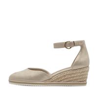 Tamaris Damen Pumps mit Keilabsatz Leder, beige, 38 EU