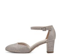 Tamaris Damen Pumps mit Riemen Vegan Blockabsatz; Rose Glam/rosa; 40 EU