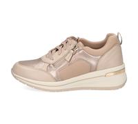 CAPRICE Damen Wedge Sneaker mit Reißverschluss Bequem, Beige (Beige Comb), 39 EU