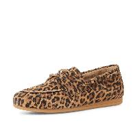 Tamaris Damen-Moccassin flach Leder braun 38 EU
