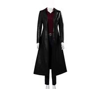 Women Long Leather Jacket Ladies PU Leather Coats Trench Female Outerwear Black 5XL