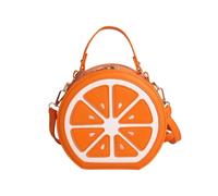 Women Purse - Chain Strap Lemon Slice Shape Tote, PU Purse Women Bag For Dating Commuting College Party Birthday Wallet Comb Sunglasses Lipsticks