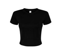 BELLA + CANVAS WOMEN'S MICRO RIB BABY TEE XL SOLID BLACK BLEND