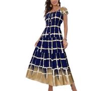 Women’s Sleeveless Summer Flowy Printed Boho Maxi Long Dress Dresses for Wedding Guest