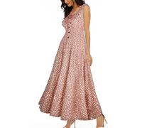 Women’s Sleeveless Summer Flowy Printed Boho Maxi Long Dress Dresses for Wedding Guest