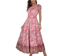 Women’s Sleeveless Summer Flowy Printed Boho Maxi Long Dress Dresses for Wedding Guest