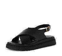 Tamaris Damen Sandalette mit Keilabsatz, schwarz, 38 EU