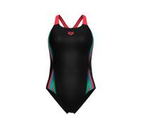 WOMEN'S ARENA TWO SIDES SWIMSUIT SWIM PRO BACK MULTI BLACK-BLACK-BRIGHT CORAL 40