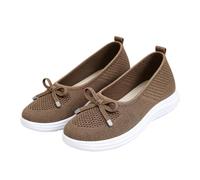 Women's Breathable Knit Ballet Loafers - Slip-On Mesh Walking Shoes, Soft Sole Non-Slip Casual Flats