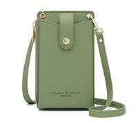 Womens Cellphone Crossbody Bag Small Light Leather Shoulder Purse Handbag Card Wallet Lanyard Case Girls Satchel Pouch