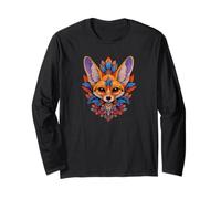 Womens Girls Kids Colorful Mandala Fennec Fox Lover Langarmshirt