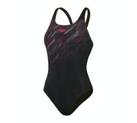 Speedo Hyperboom Placement Muscleback Swimsuit Schwarz UK 32 Damen