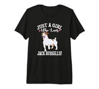 Womens Just A Girl Who Loves Jack Russell Terriers Lover Premium T-Shirt