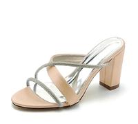 Women's Lace Closed Toe Stilettos High Heel Lace Wedding Shoes | Wedding Evening Party Shoes 8.5 cm Slip On Dress Pumps Pumps Pumps High Heels Pumps for Party Wedding Night Club