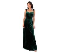 Women's Long Velvet Maxi Dress Ladies A-line Flowy Wedding Guest Bridesmaid Evening Occasion Prom Formal Party Ball Gown