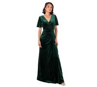 Women's Long Velvet Maxi Dress Ladies A-line Flowy Wedding Guest Bridesmaid Evening Occasion Prom Formal Party Ball Gown