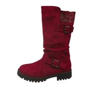 Womens Mid-calf Boot Kategorie Damenstiefel Schlupf Mit Verstellbarem Riemen Für Kalte Wintertage Komfortable Alltagsstiefeletten Ohne - Oder Größenangabe Outdoor Schuhe Schuhe Weite K Damen（39)