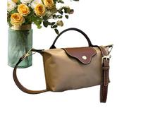 Women's Mini Bag | Solid Square Nylon Polyester Purse | Adjustable Wide Shoulder Strap Handbag | Compact Versatile Everyday Wallet Tote