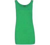 Womens Scoop Neck Sleeveless Ladies Long Stretch Plain Vest Strappy T-Shirt Top Jade 48-50