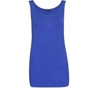 Womens Scoop Neck Sleeveless Ladies Long Stretch Plain Vest Strappy T-Shirt Top Royal 48-50