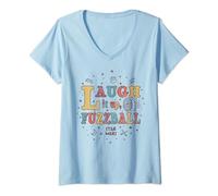 Womens Star Wars Laugh It Up Fuzzball Retro Symbol Collage V-Neck T-Shirt