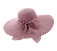 Women's Straw Sun Hat Wide Brim UPF50+ Foldable