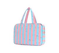 Women's Travel Toiletry Bag Hanging Makeup Organizer with 4 Compartments | Foldable Hanging Cosmetic Makeup Organizer Case with 4 Sections Heavy Duty Hook Water Resistant Toiletries Shaving Dopp Kit P