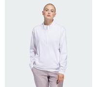 Sweatshirt ADIDAS PERFORMANCE "WOMEN'S ULTIMATE365 HALF-ZIP LAYERING OBERTEIL", Damen, Gr. XL, weiß, Obermaterial: 75% Polyester, 25% Elasthan, angesetztes Bündchen, Sweatshirts Sweatshirt (68256757-X