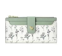 Women's Wallet - Leather Thin Floral Vegan Purse, Zipper Coin Pocket Wallets, Slim Large Capacity Fashionable | Leather Zipper Coin Pocket For Female For Commuting Work Shopping Dating Gym Beach