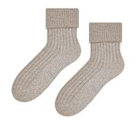 Womens Wool Bed Socks | Steven | Super Soft Cosy Lounge Sleep Socks - Beige