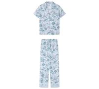 Women'secret Damen Long Pyjama Daily Garden Pyjamas, weiß, XS