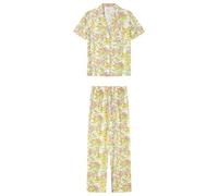 Women'secret Damen Long Pyjama Mix and Match Recipe Pyjamas, weiß, XL