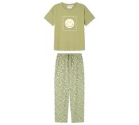 Women'secret Pijama de Manga Corta Y Hose Largo Colección Multilicense Cottage Pyjama, Khaki, Größe XS, Damen
