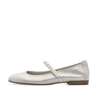 Tamaris Damen-Ballerina Silber-Weiß multicolor40