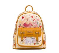 Wondapop Disney Winnie Puuh und seine Freunde, Blumenmuster, 27,9 cm, veganes Leder, modischer Mini-Rucksack