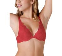 Wonderbra Damen Refined Glamour Triangel Spitze Push Up BH, rot, 85C