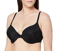 Wonderbra Damen Ultimate Silhouette T-Shirt BH aus Mikrofaser und Baumwolle nahtlos natürlicher Push-Up Effekt , Silhouette Micro BHschwarz, 75D