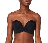 Wonderbra Damen Ultimate Strapless trägerloser BH nahtlos starker Halt Push-Up , Strapless-BHschwarz, 85 G
