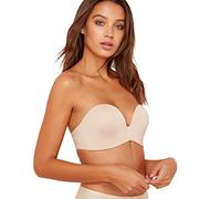 Wonderbra Damen Ultimate Strapless trägerloser BH nahtlos starker Halt Push-Up , Strapless-BHskin, 75 I