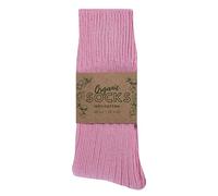 Wonky Line Bio Socken GOTS Zertifiziert - 100% Bio-Baumwolle - Unisex Nachhaltige Socken - Weich Atmungsaktiv - Umweltfreundlich Hautfreundlich - 3x Rosa - 39-42